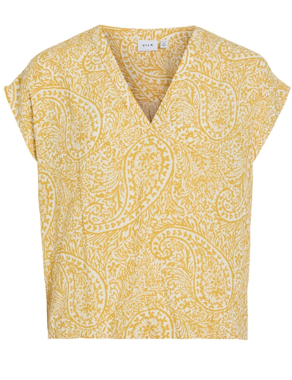 Top fluido amarillo VIJINKE de Vila Clothes