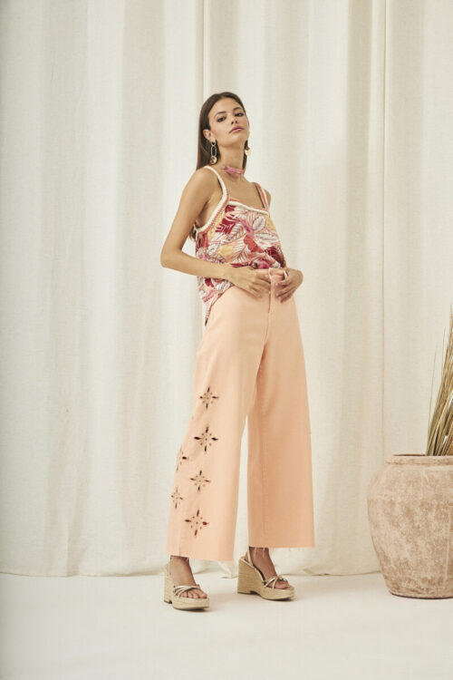 PANTALON CULOTTE BORDADOS HOLE