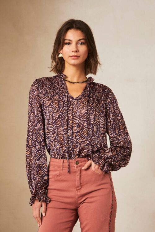 BLUSA MANGA LARGA ESTAMPADA CON LAZADA CHERRY